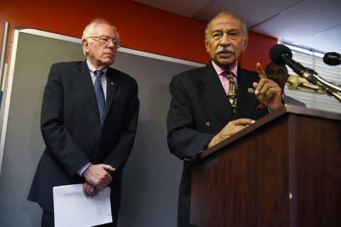 Bernie Sanders (I-VT) and John Conyers Jr. (D-MI)